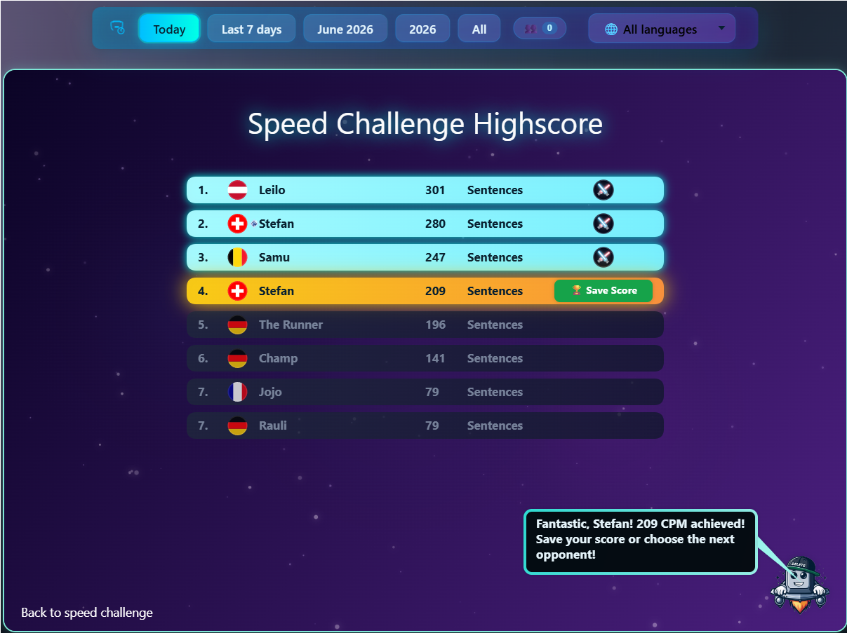 World Wide Web Challenge Overview in the Speed Challenge